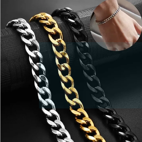 Black/Silver/Golden  Chain Wrist / Hand Bracelet for Men / Boys - Mens Jewellery